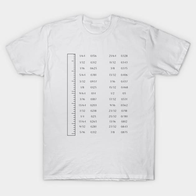 Quick Reference Measurements T-Shirt by Hofmann's Design